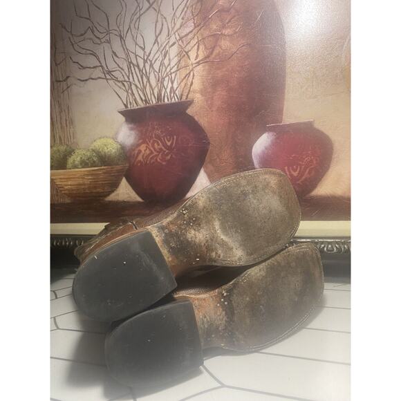 CAVENDER\'S Brown Leather Cowboy BOOTS Men’s Size 11 D main image 7